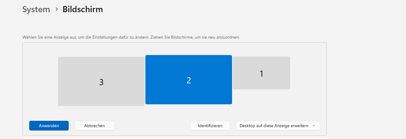 Windows Anzeige Einstellugen